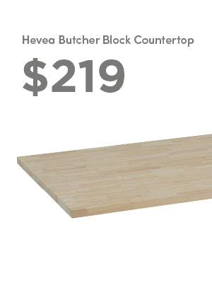 Hevea Butcher Block Countertop