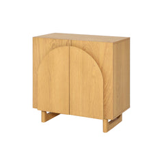 Mid-Century Modern Arched Door Storage Cabinet
