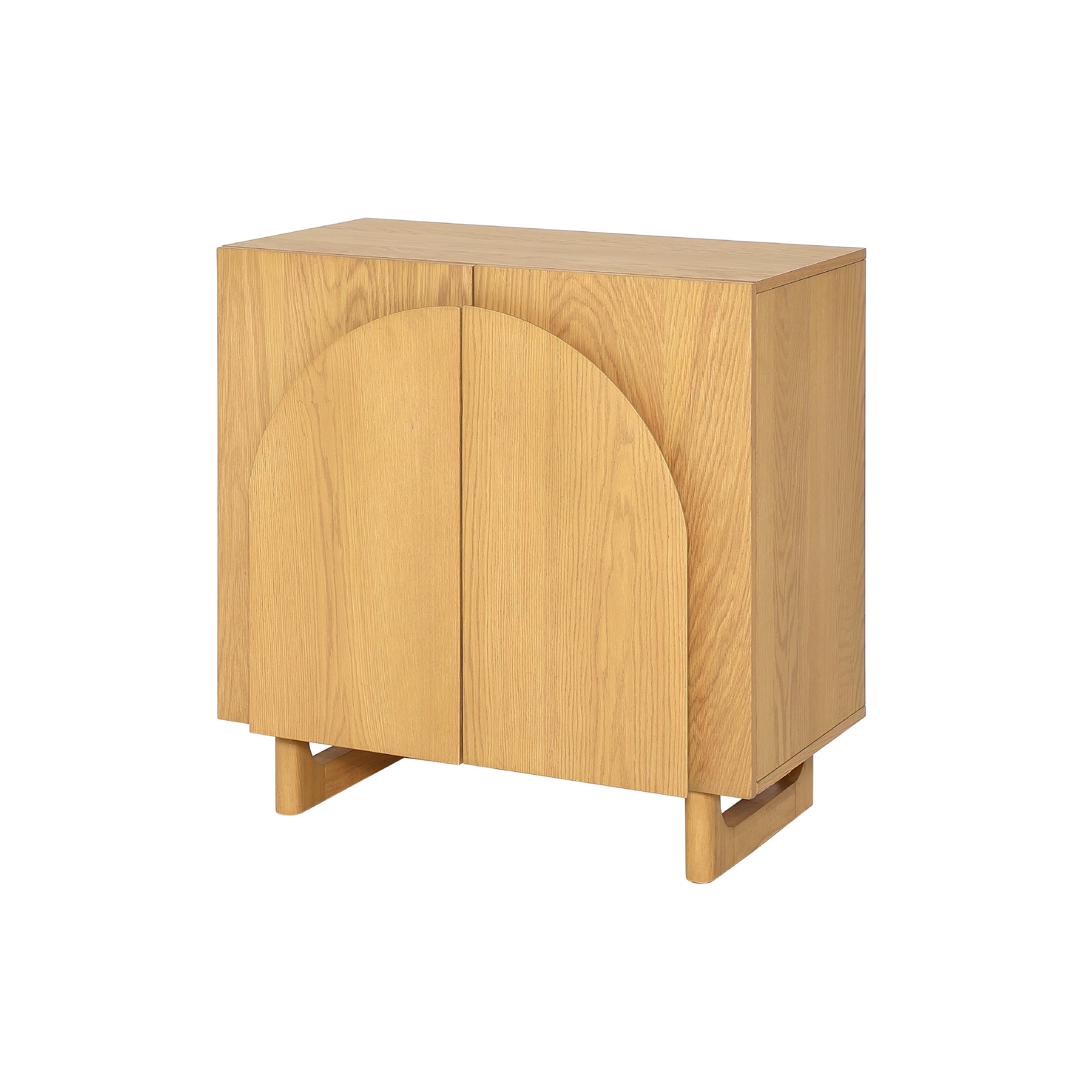 Mid-Century Modern Arched Door Storage Cabinet