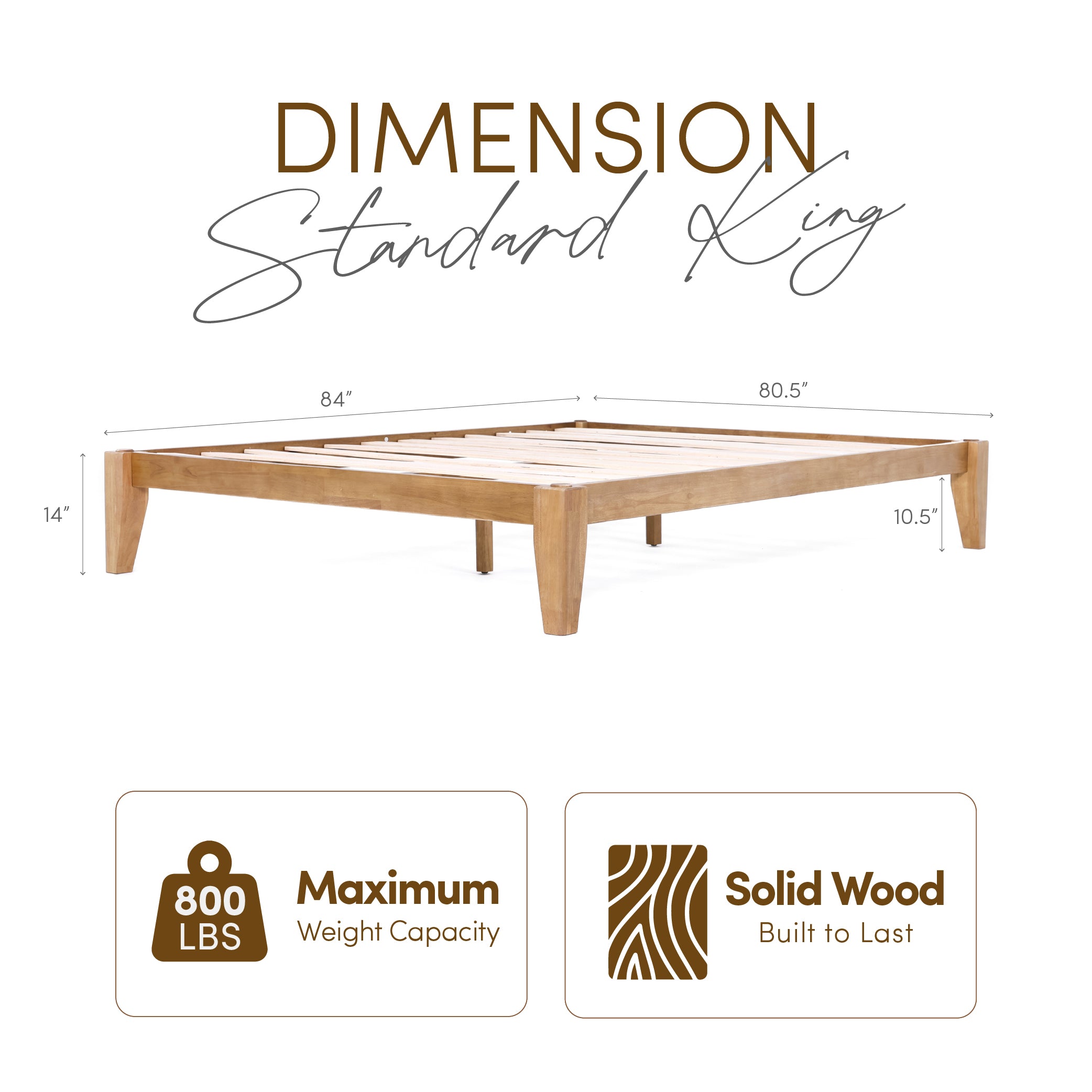 Thor Japanese Joinery Bed Frame (Light Oak Finish) – allforwood