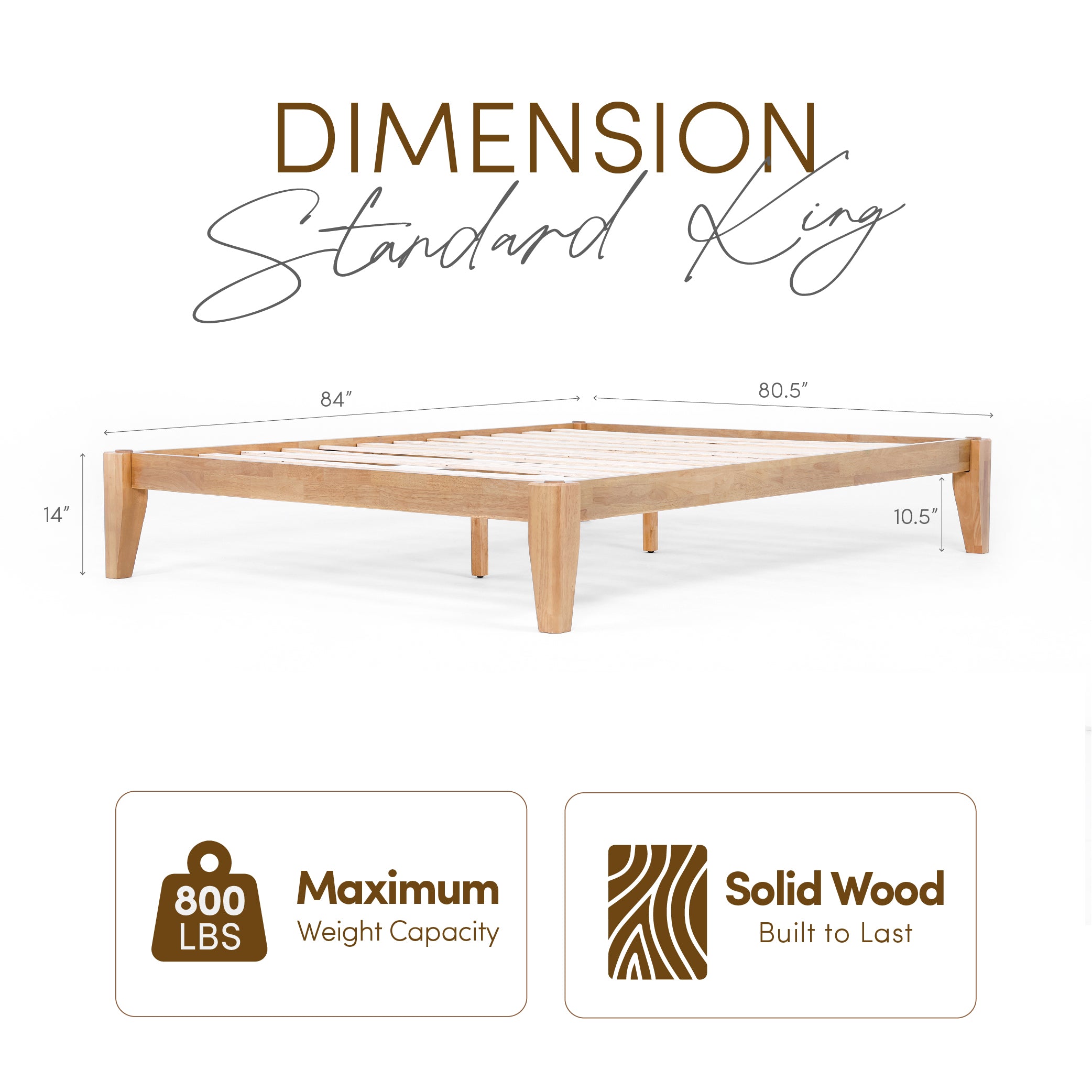 Thor Japanese Joinery Bed Frame (Light Brown Finish) – allforwood