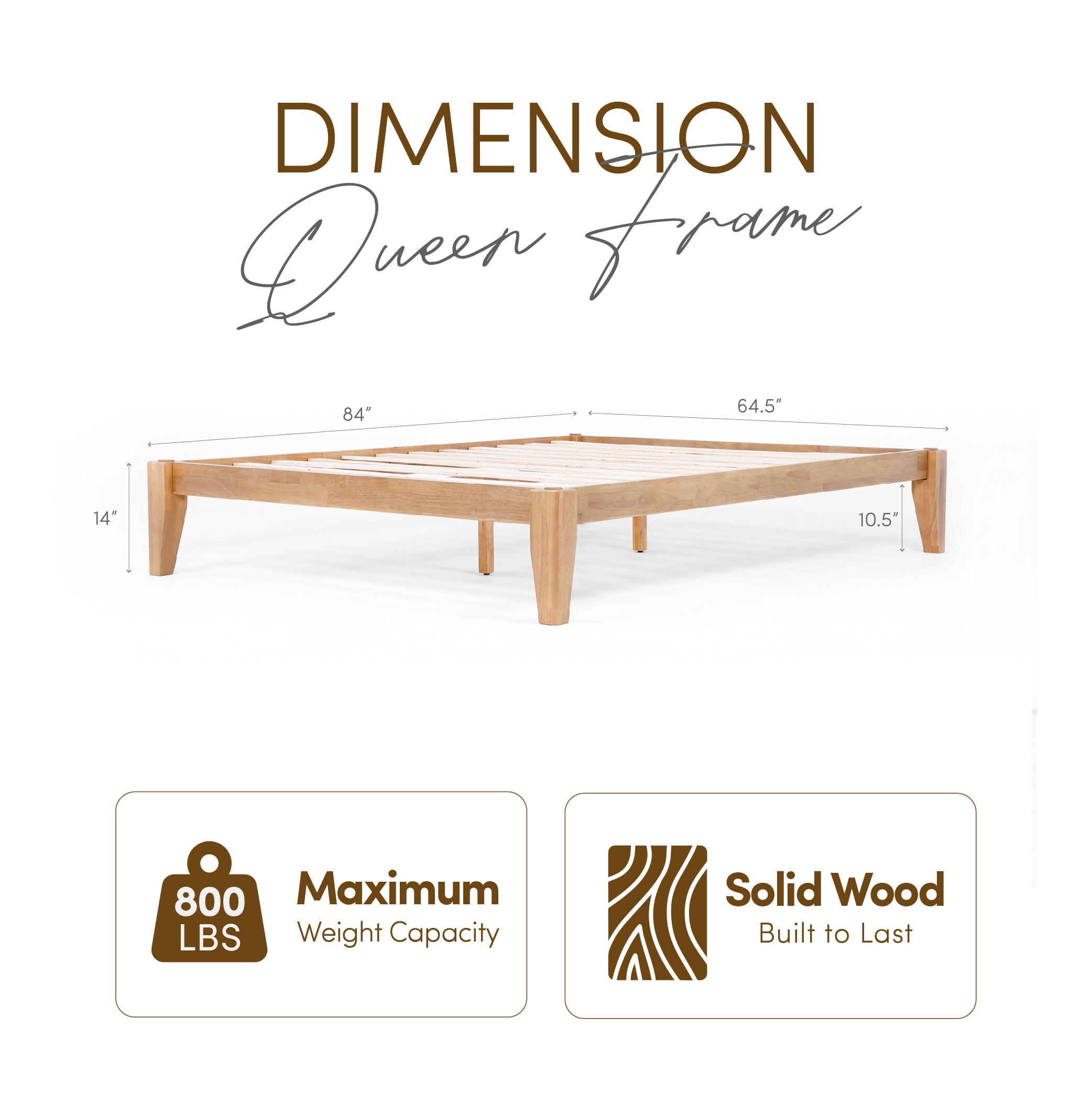 Thor Japanese Joinery Bed Frame (Light Brown Finish) – allforwood