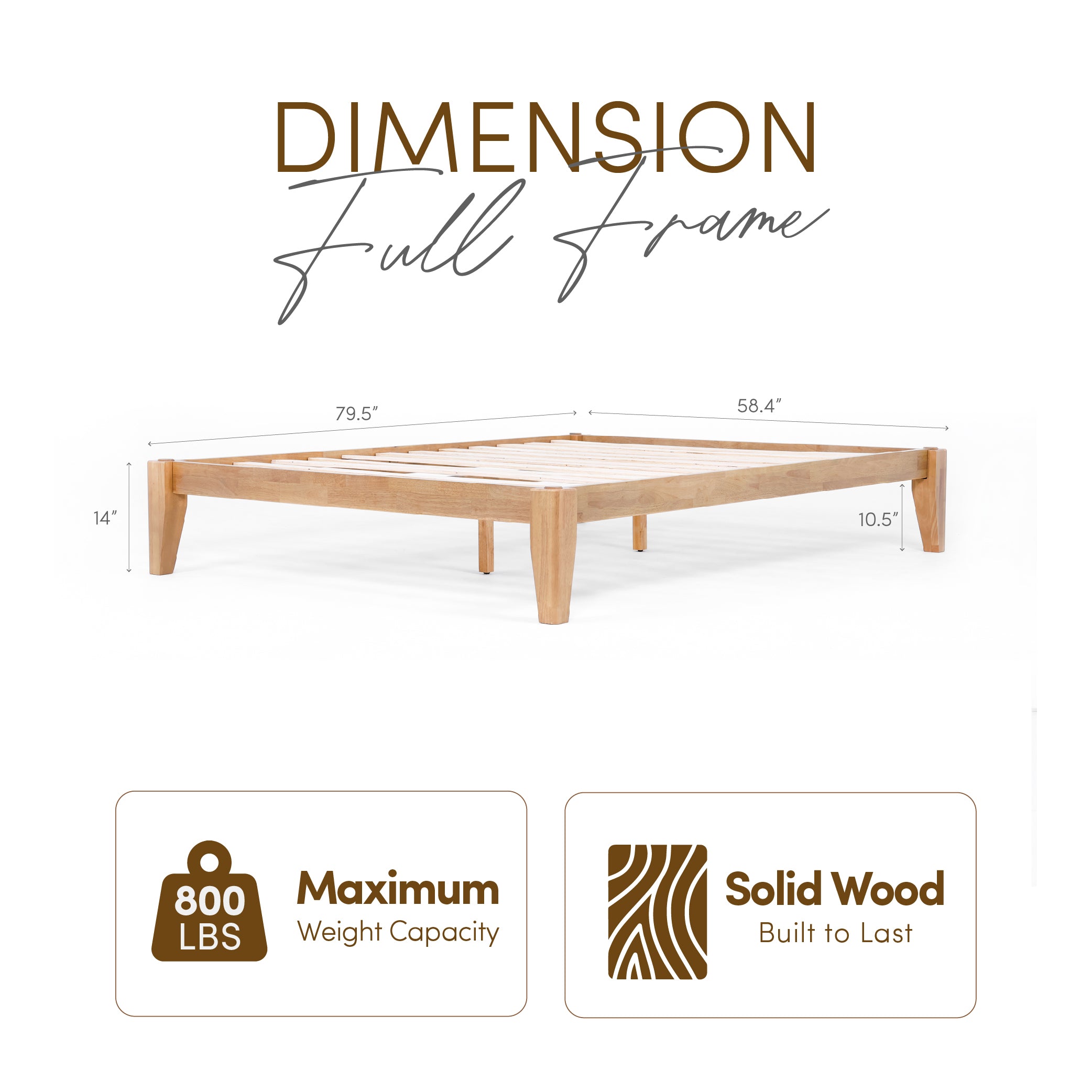 Thor Japanese Joinery Bed Frame (Light Brown Finish) – allforwood