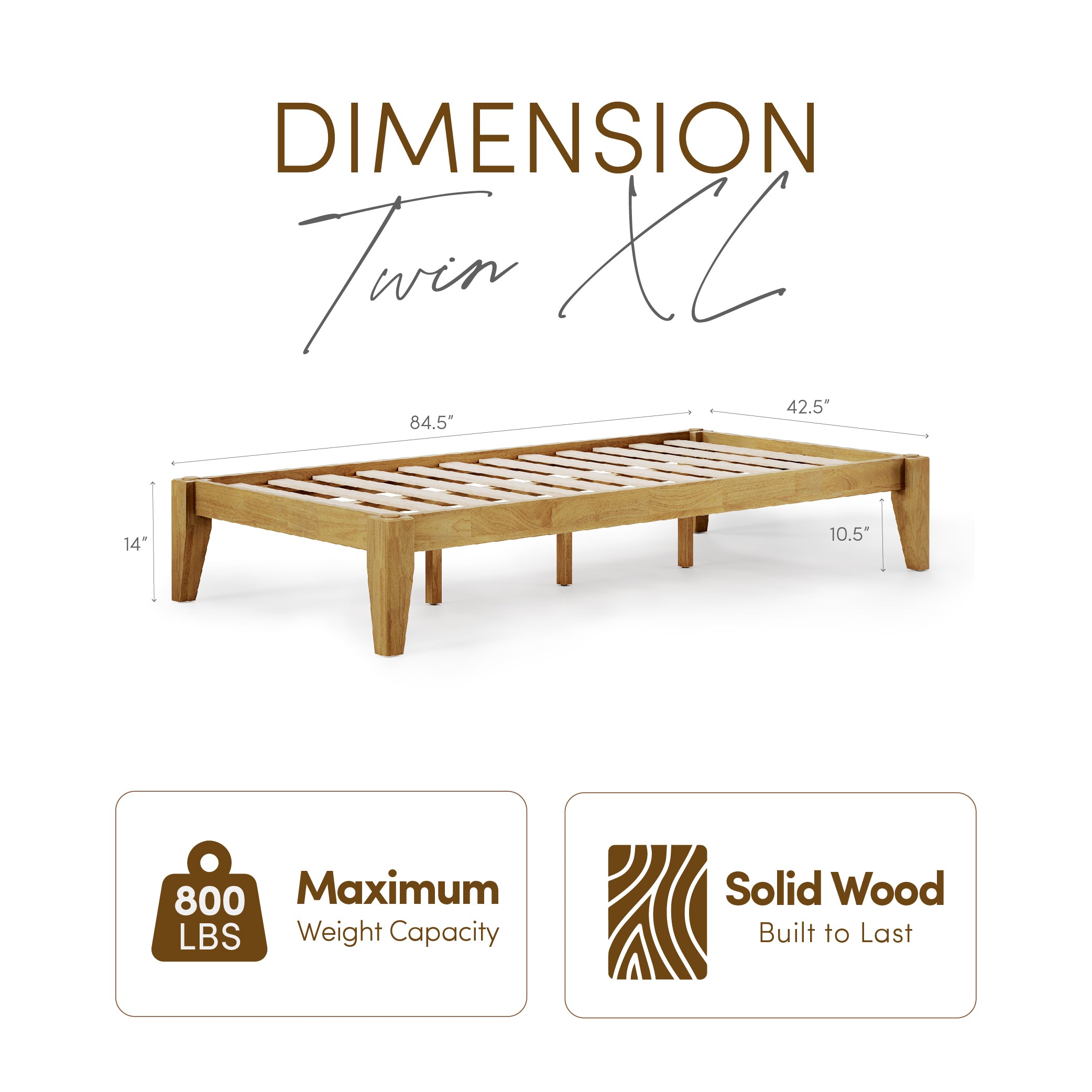 Thor Japanese Joinery Bed Frame (Light Brown Finish) – allforwood