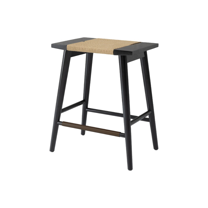 Thor Solid Wood Backless Counter Stool, 24" Height Kitchen Tools (Midnight Charcoal Finish)