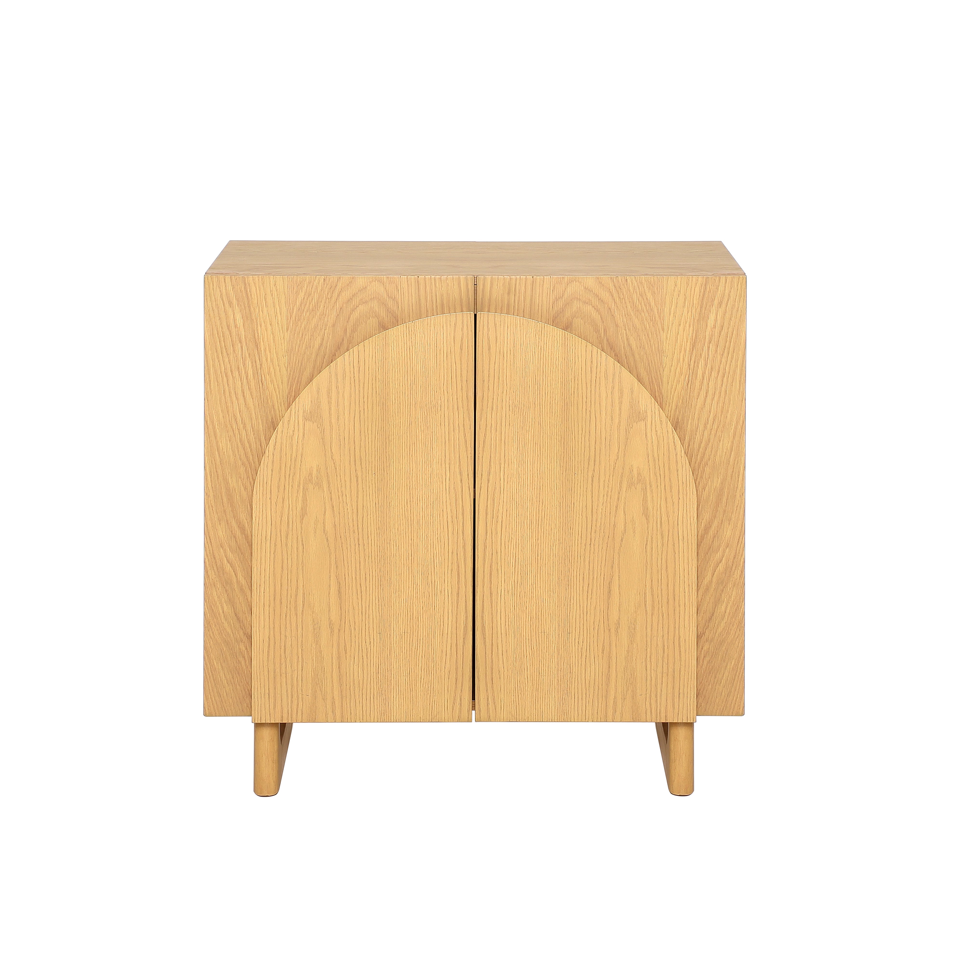 Mid-Century Modern Arched Door Storage Cabinet