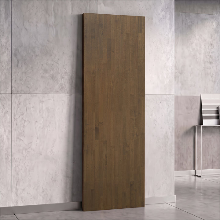 1.5 In. Thick Pre-finished Hevea Butcher Block Countertop (UV Walnut)