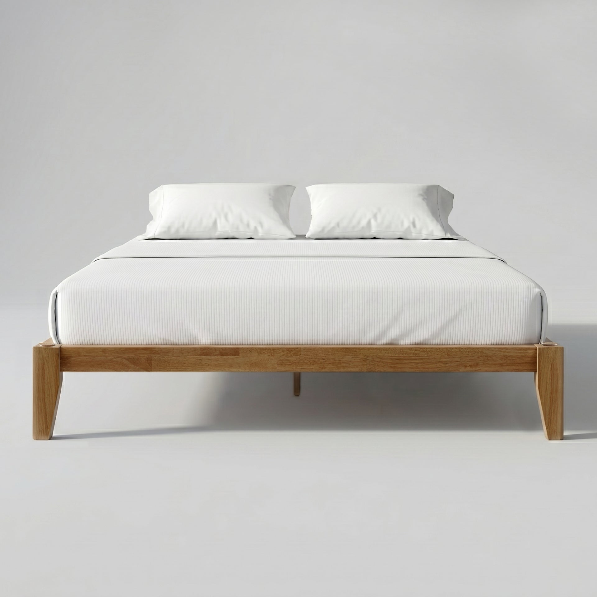 Thor Japanese Joinery Bed Frame with Thorlock Joints (Light Brown Finish)