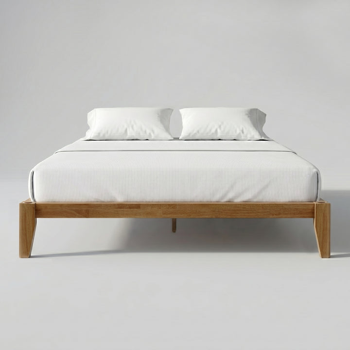 Thor Japanese Joinery Bed Frame with Thorlock Joints (Light Brown Finish)