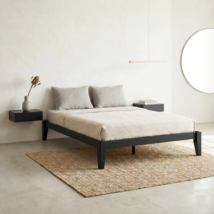 Thor Japanese Joinery Bed Frame with Thorlock Joints (Midnight Charcoal Finish)