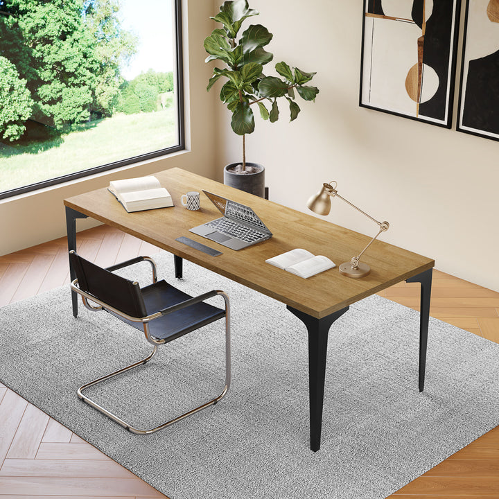 1.5 In. Thick Pre-finished Hevea Butcher Block Countertop (UV Light Brown)