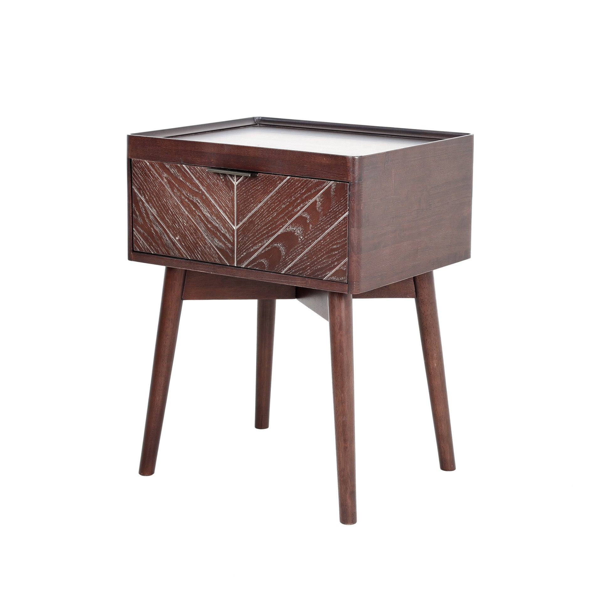 Loki MCM Nightstand & Chevron Drawer (Espresso Finish) – allforwood