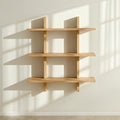 Shouji Solid Wood Floating Wall Shelf, Reversible & Modular Compatible